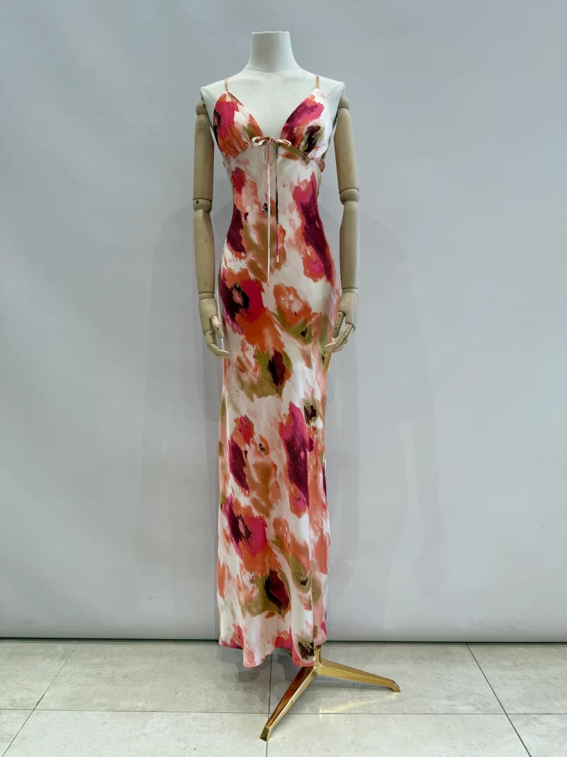 Vestido largo estampado