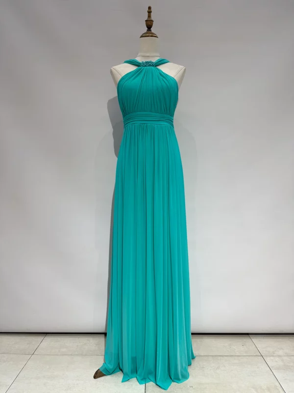 Vestido largo cuello halter